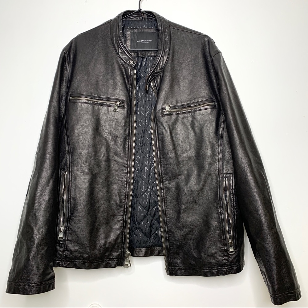 Marc New York Faux Leather Jacket Size Large